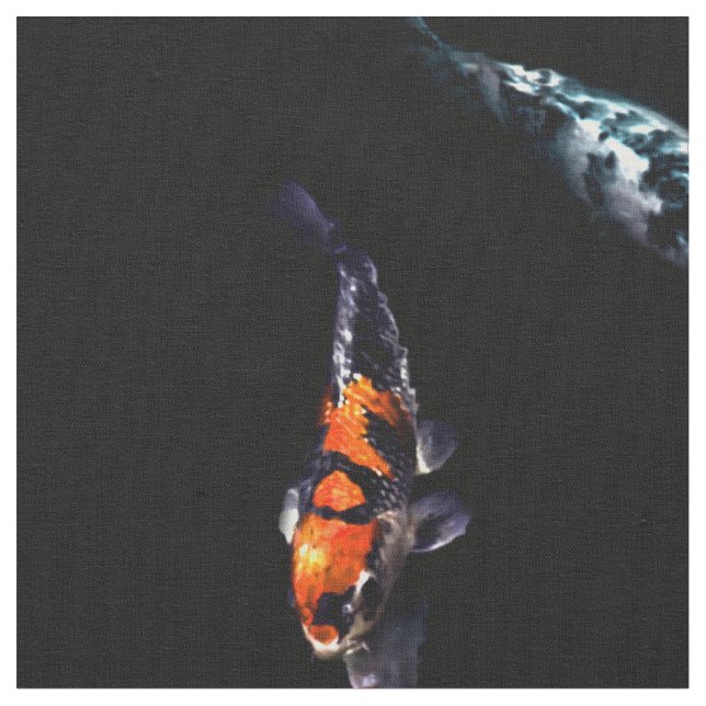 Nishikigoi Koi Coloration Fishes Fabric (Close Up)