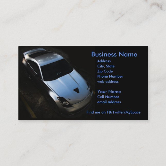Nismo 350Z Business Card (Front)