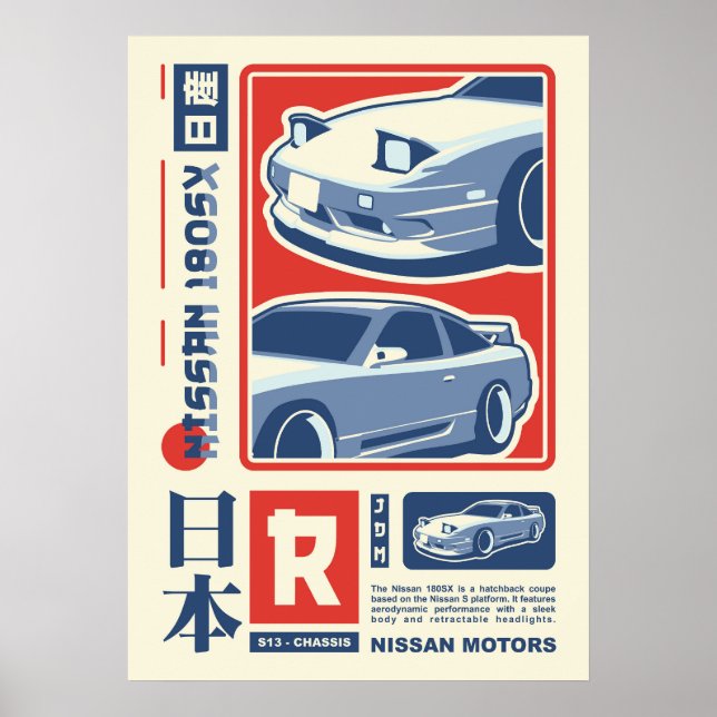 NISSAN 180SX POSTER (Front)