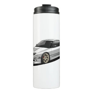 nissan 240sx hand drawn artwork  thermal tumbler
