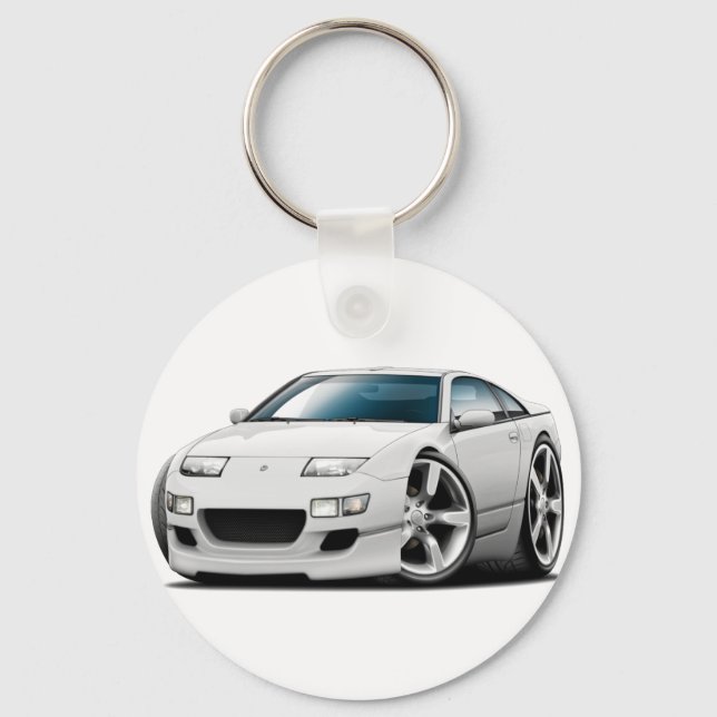 Nissan 300ZX White Car Key Ring (Front)
