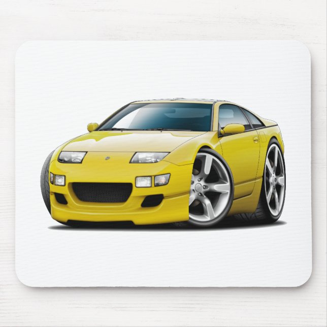 Nissan 300ZX Yellow Car Mouse Pad (Front)