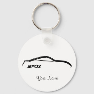 Nissan 350Z Black Brushstroke Logo Key Ring