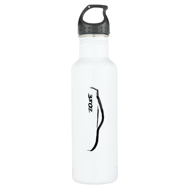 Nissan 350Z Black Silhouette Logo 710 Ml Water Bottle (Front)