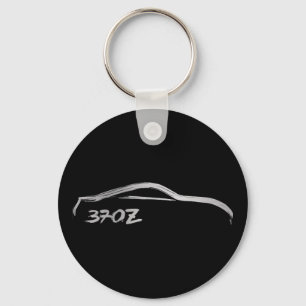 Nissan 370Z Logo with Black Background Key Ring