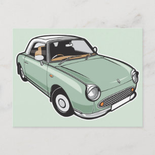 Nissan Figaro Emerald Green Postcard