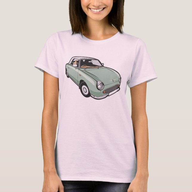 Nissan Figaro Emerald Green T-Shirt (Front)