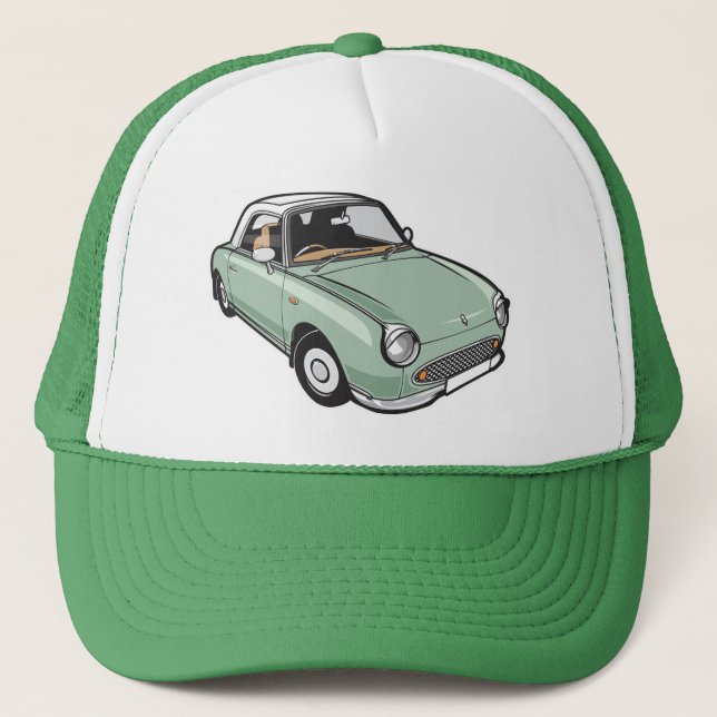 Nissan Figaro Emerald Green Trucker Hat (Front)