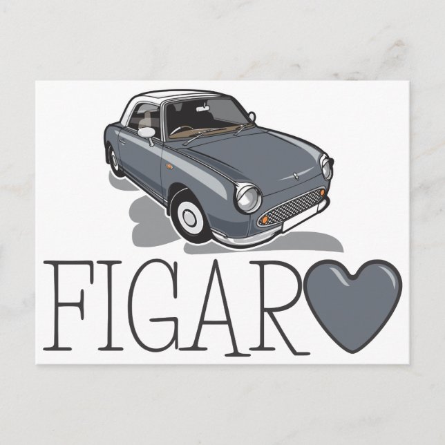 Nissan Figaro Lapiz Grey Postcard (Front)