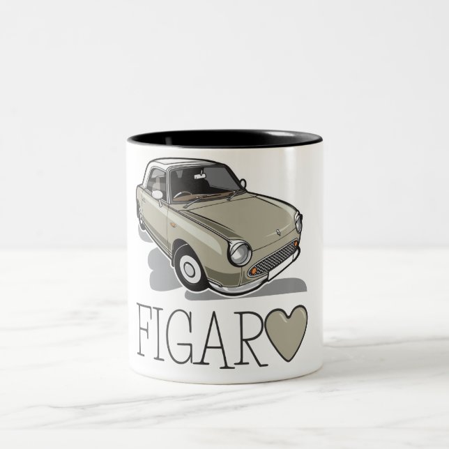 Nissan Figaro Topaz Mist Two-Tone Coffee Mug (Center)