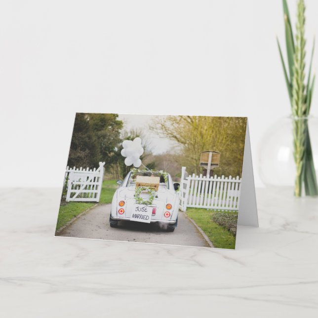 Nissan Figaro Wedding Car Card (Front)
