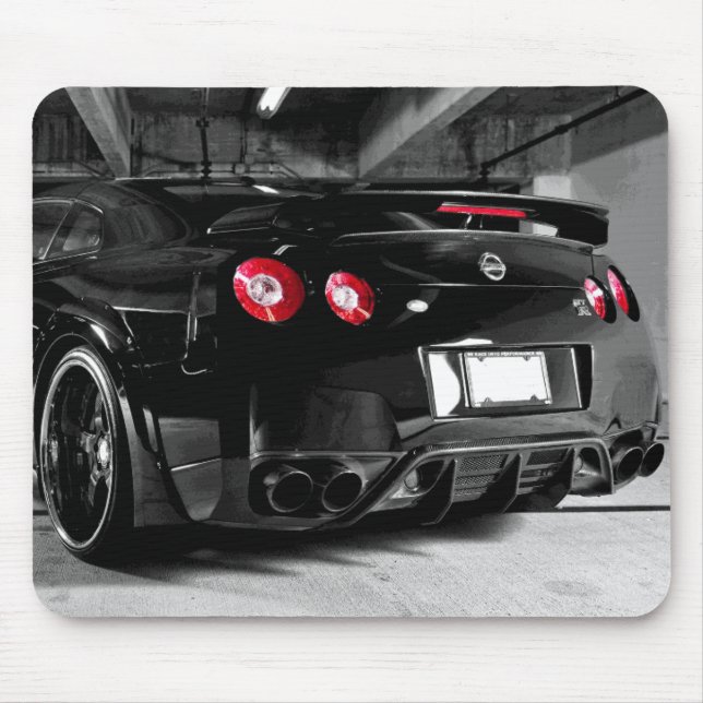 Nissan GT-R High Quality Black Mouse Pad (Front)