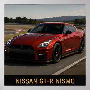 Nissan GT-R Nismo Modern Japanese Performance Car Poster