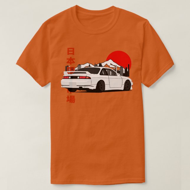 Nissan Silvia S14 Back View T-Shirt (Design Front)