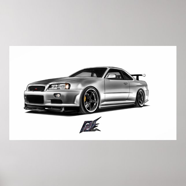 nissan skyline gtr r34  poster (Front)