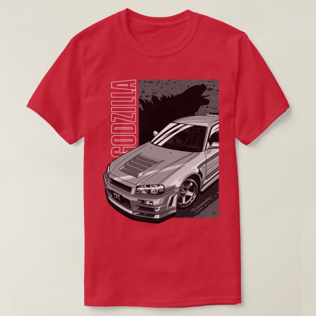 Nissan Skyline GTR R34 TShirt (Design Front)