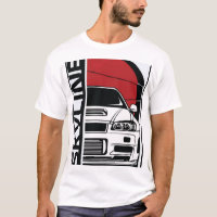 Nissan Skyline R34 GTR Front Silhouette & Japanese