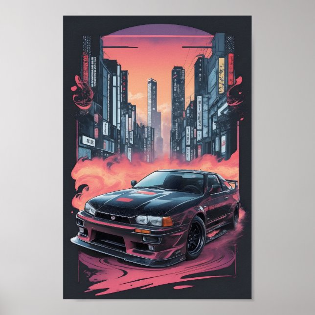 nissan skyline r-34 artwork poster (Front)