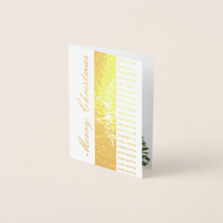NITRO MILITIA Christmas metallic gold foil card