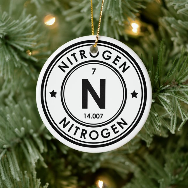 Nitrogen Element Ceramic Ornament (Tree)