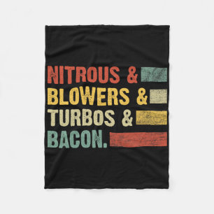 Nitrous Blowers Turbos Bycon Food Retro Bbq Meat Fleece Blanket
