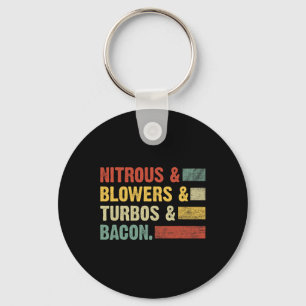 Nitrous Blowers Turbos Bycon Food Retro Bbq Meat  Key Ring