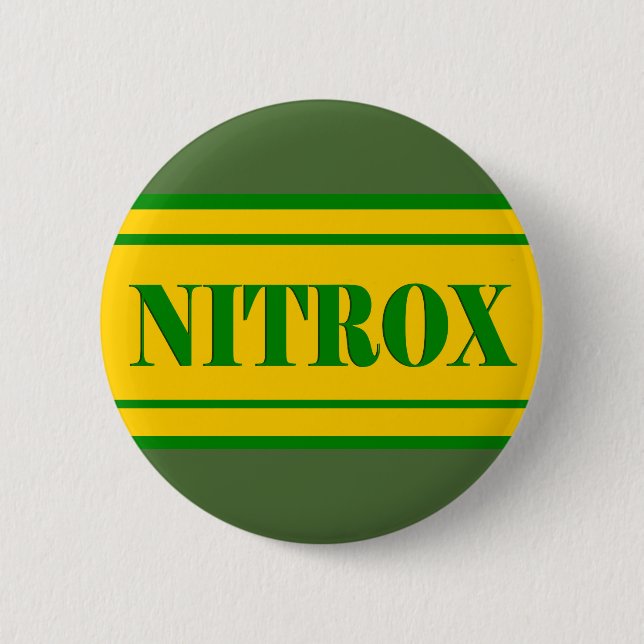 NITROX DIVING LOGO NITROX SCUBA DIVER - 6 CM ROUND BADGE (Front)