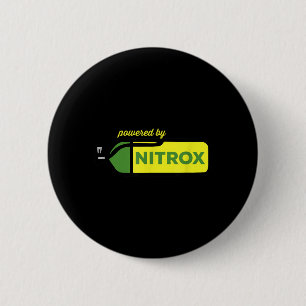 Nitrox powered by Diver Scuba Diving Underwater 6 Cm Round Badge