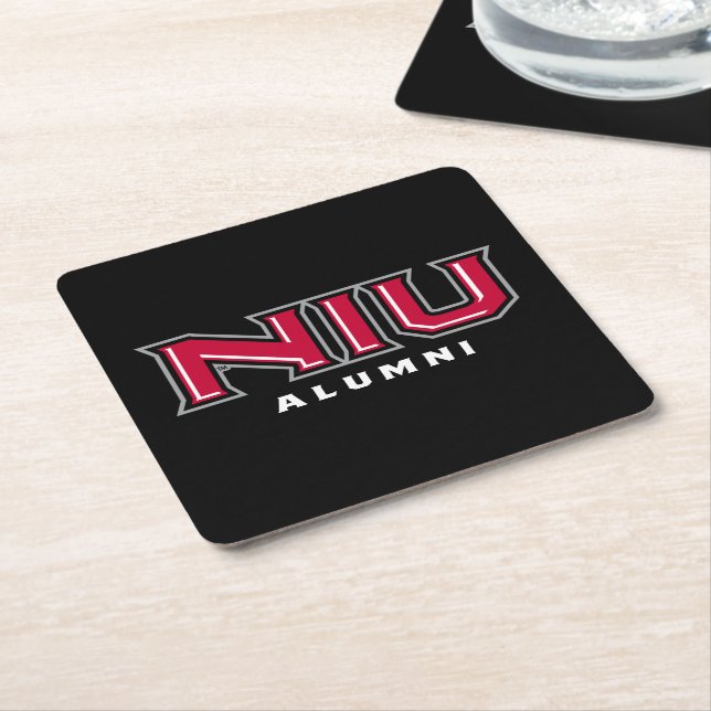 NIU Alumni Square Paper Coaster (Angled)
