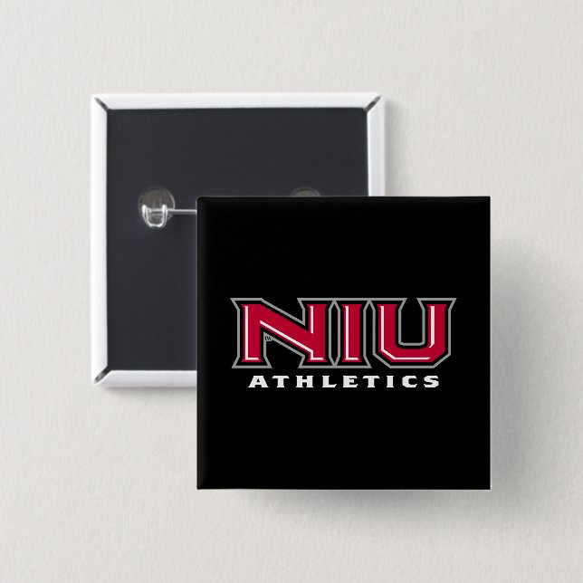 NIU Athletics 15 Cm Square Badge (Front & Back)