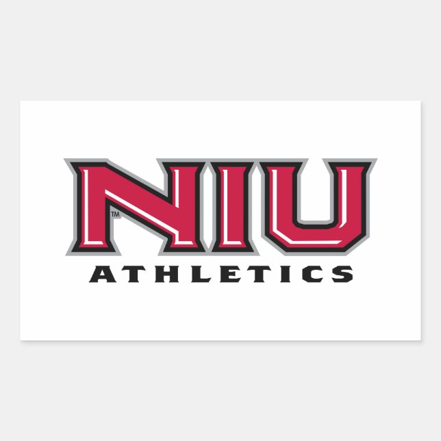 NIU Athletics Rectangular Sticker (Front)