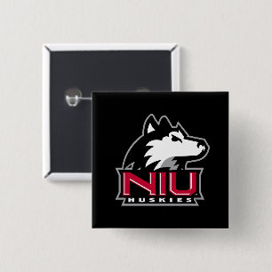 NIU Huskies 15 Cm Square Badge