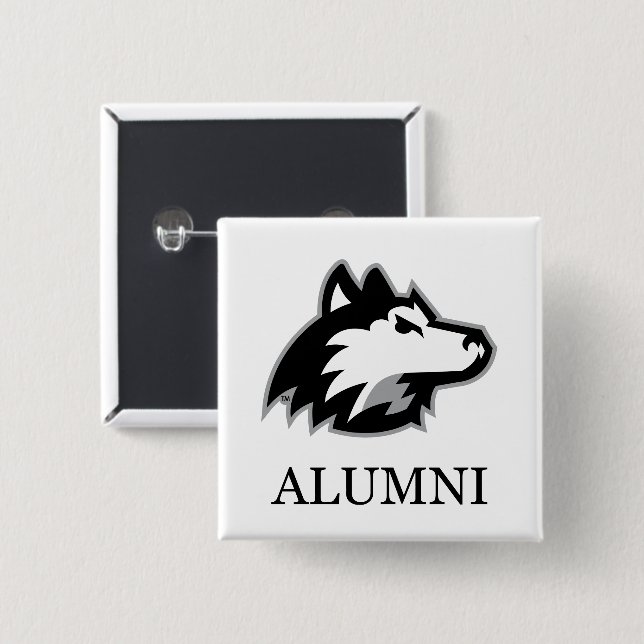 NIU Huskies Alumni 15 Cm Square Badge (Front & Back)
