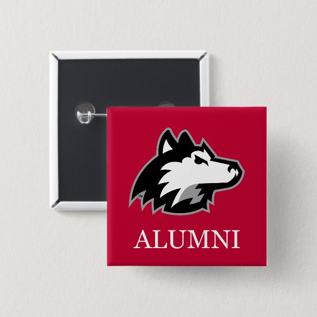 NIU Huskies Alumni 15 Cm Square Badge (Front & Back)