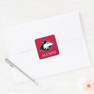 NIU Huskies Alumni Square Sticker