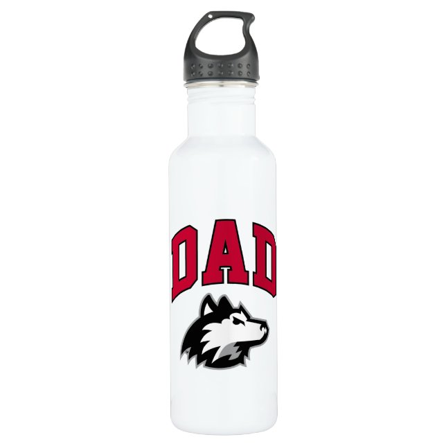 NIU Huskies Dad 710 Ml Water Bottle (Front)