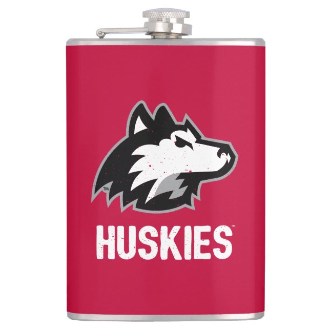 NIU Huskies Distressed Hip Flask (Front)