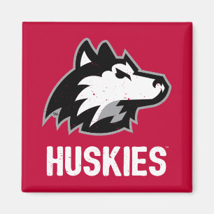 NIU Huskies Distressed Magnet