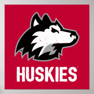 NIU Huskies Distressed Poster