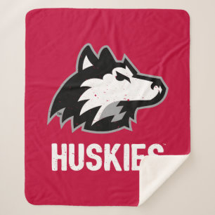 NIU Huskies Distressed Sherpa Blanket