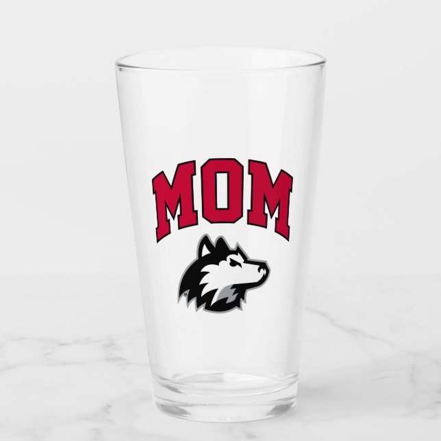 NIU Huskies Mum Glass (Front)