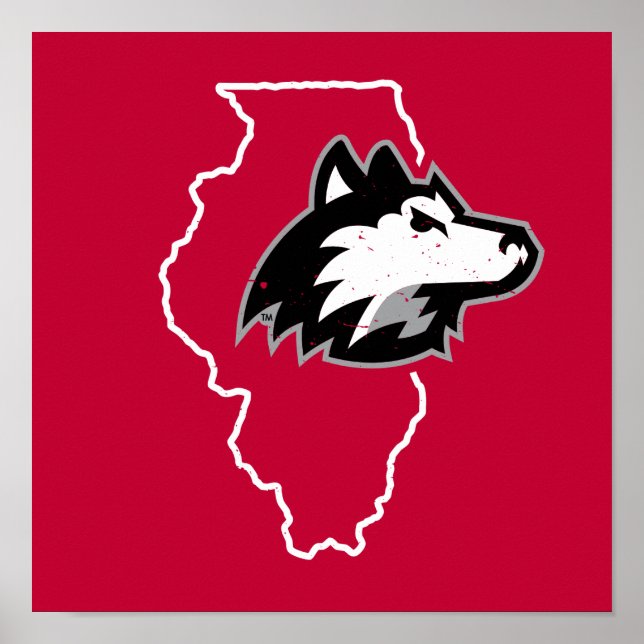 NIU Huskies State Love Poster (Front)