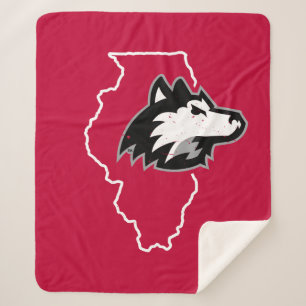 NIU Huskies State Love Sherpa Blanket