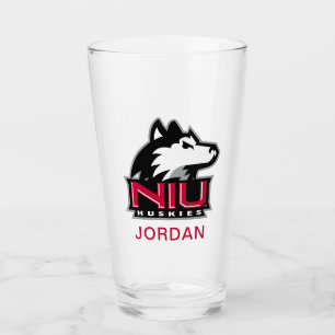 NIU Huskies Wordmark Glass