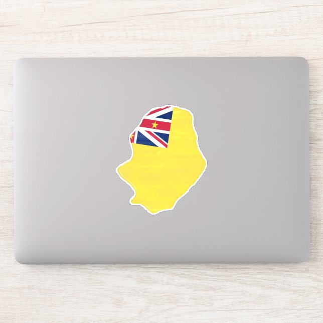 Niue flag and map (Computer)