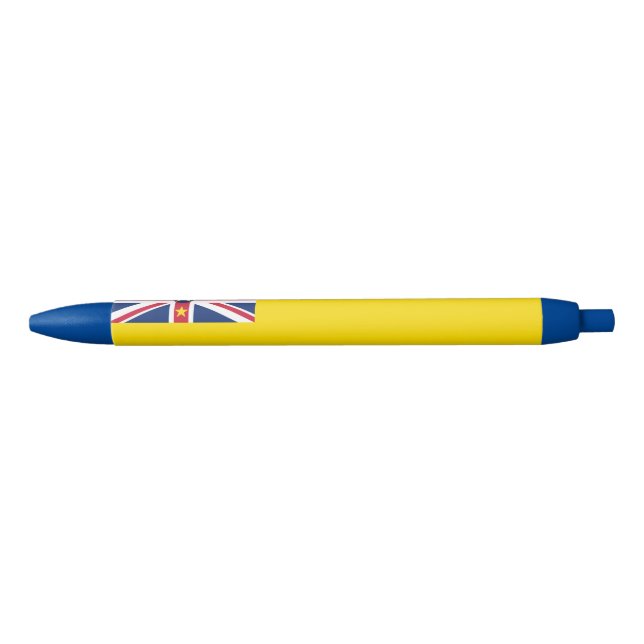 Niue Flag Blue Ink Pen (Front)