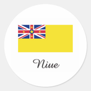 Niue Flag Design Classic Round Sticker