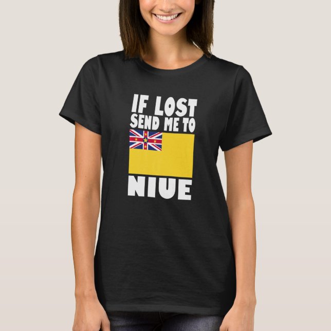 Niue Flag Design  If lost send me to Niue Premium T-Shirt (Front)