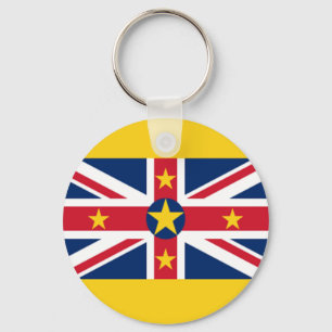 Niue Flag Key Ring