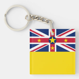 Niue Flag Key Ring